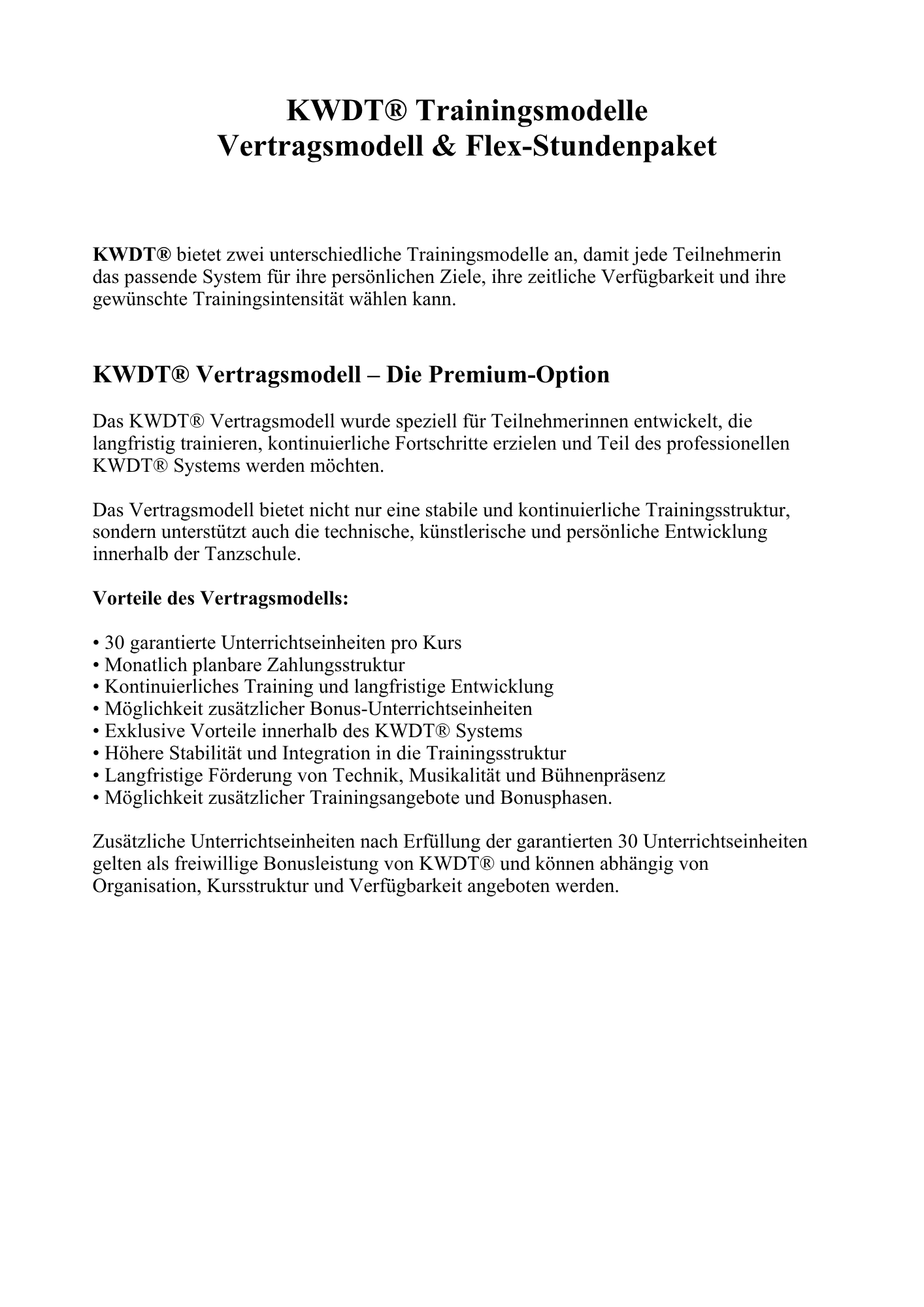 KWDT Trainingsmodelle Vertragsmodell Flex Stundenpaket 2026 - 01