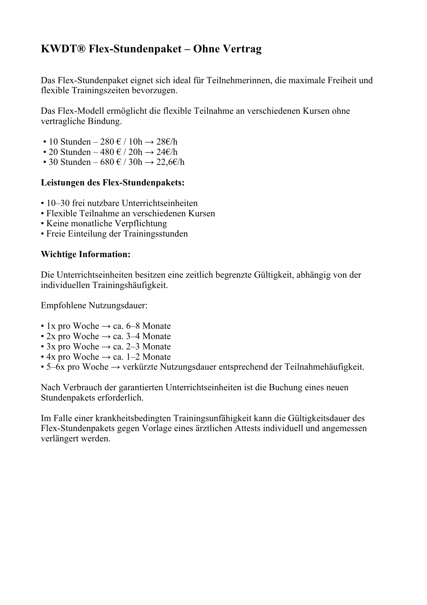 KWDT Trainingsmodelle Vertragsmodell Flex Stundenpaket 2026 - 02